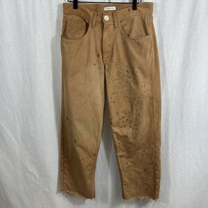 Olderbrother Splatter Hand Me Down Tan Jeans Size M Unisex Casual Artsy Grunge